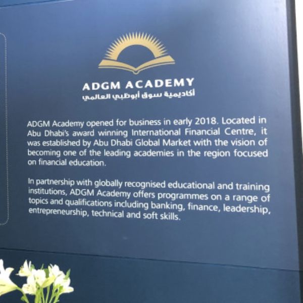 Ongoing Work with ADGM Academy